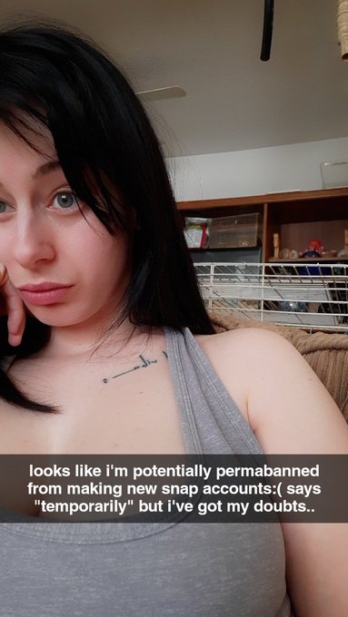 i may be permabanned off Snap:/ Tried making a new acc this morn. Says i cant "temporarily" due to suspicious