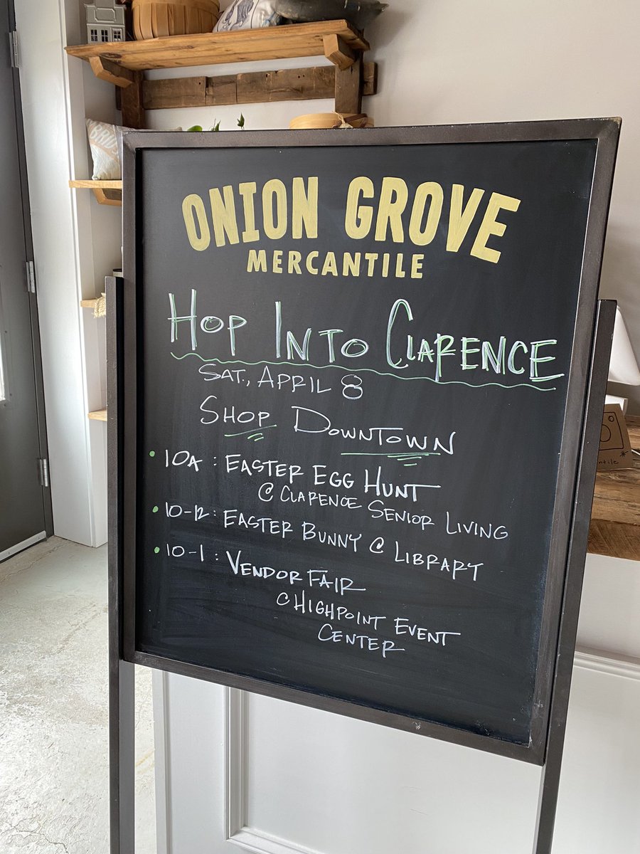OGMercantile's tweet photo. Coming soon!!  Plan to join us on the @ClarenceIowa Main Street for lots of bunny fun, Saturday April 8. https://t.co/ZYOv01Ks8p