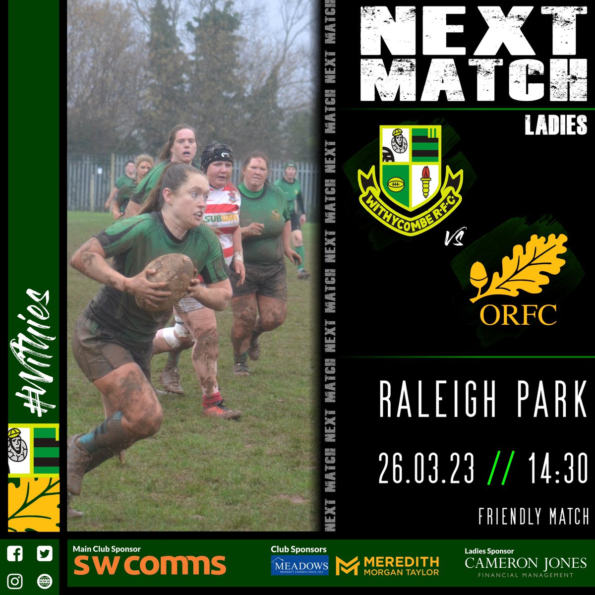 WithycombeRFC's tweet photo. The ladies return to Raleigh Park this Sunday as they welcome @OkehamptonRFC Ladies for mid-season friendly. 

Kick off is at 2:30pm

#Withies #WithyLadies #UpTheWithy #GreenAndBlack #DevonRugby #LadiesRugby #WomensRugby

@swsportsnews https://t.co/4JC6R9EgV4