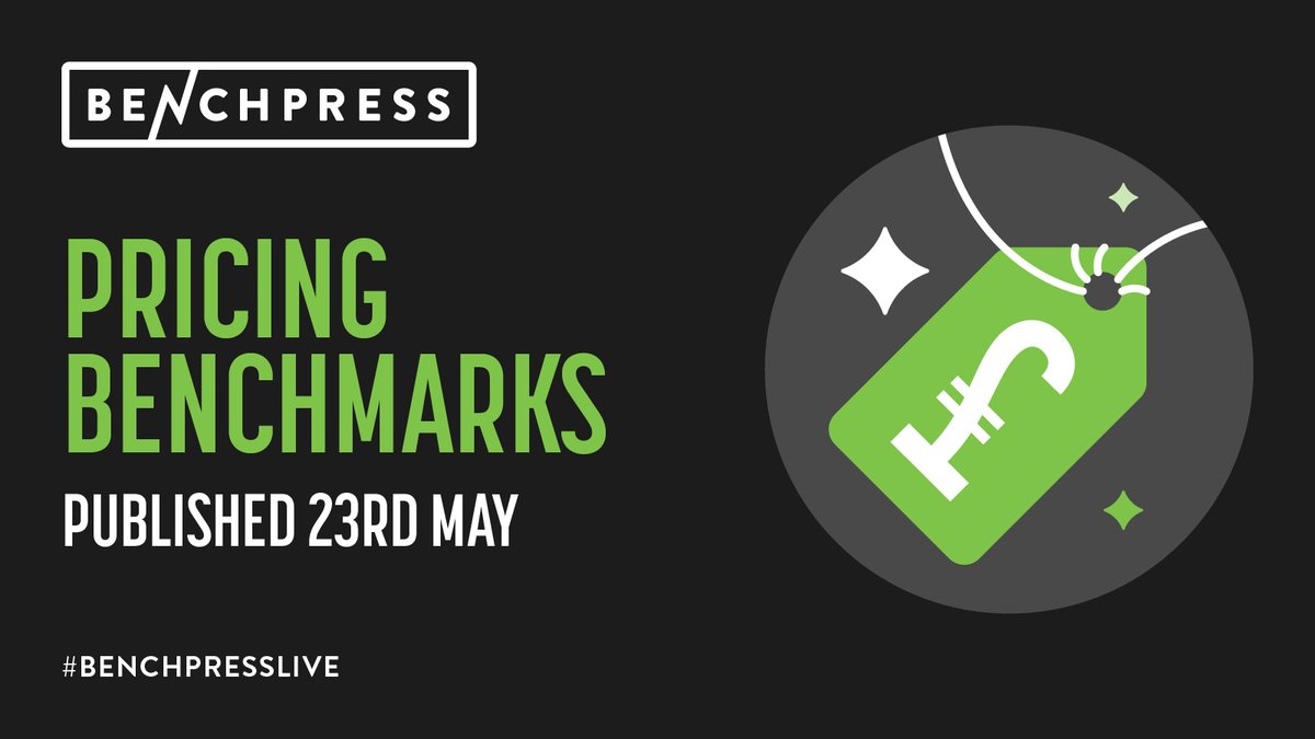 thewowcompany's tweet photo. The next BenchPress report we'll be publishing is our Pricing Benchmarks report, on 23rd May #benchpresslive https://t.co/zKy7JsJtmO