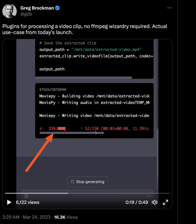 Swyx ai on twitter openai karpathy it runs ffmpeg chatgpt runs