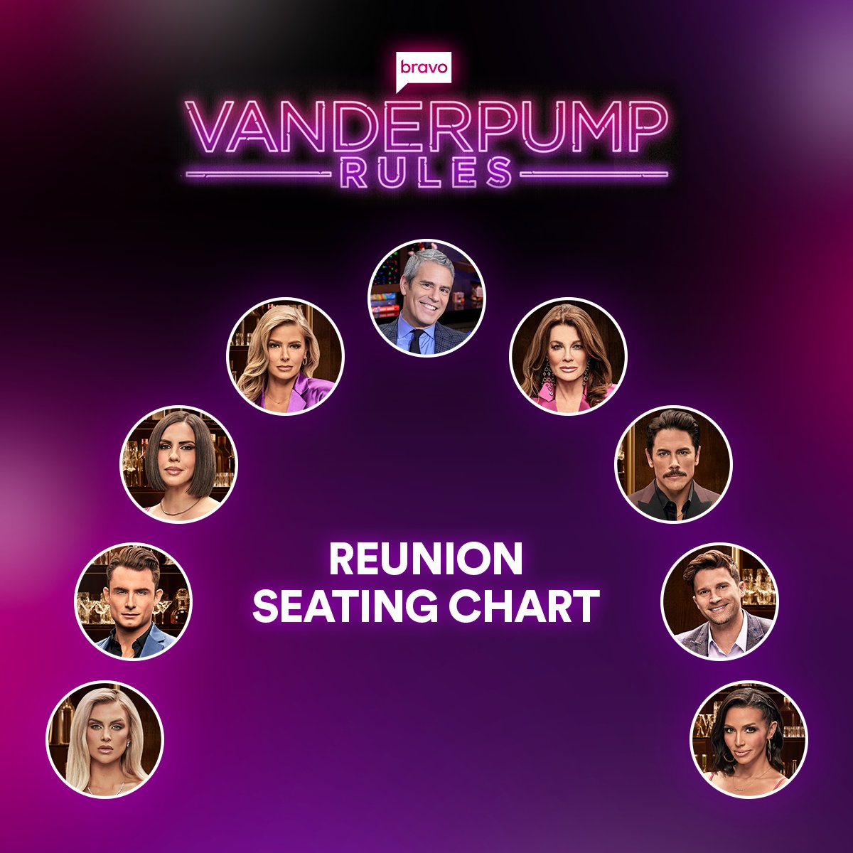 Dropping the #PumpRules Reunion seating charts here… and yes, both are happening.