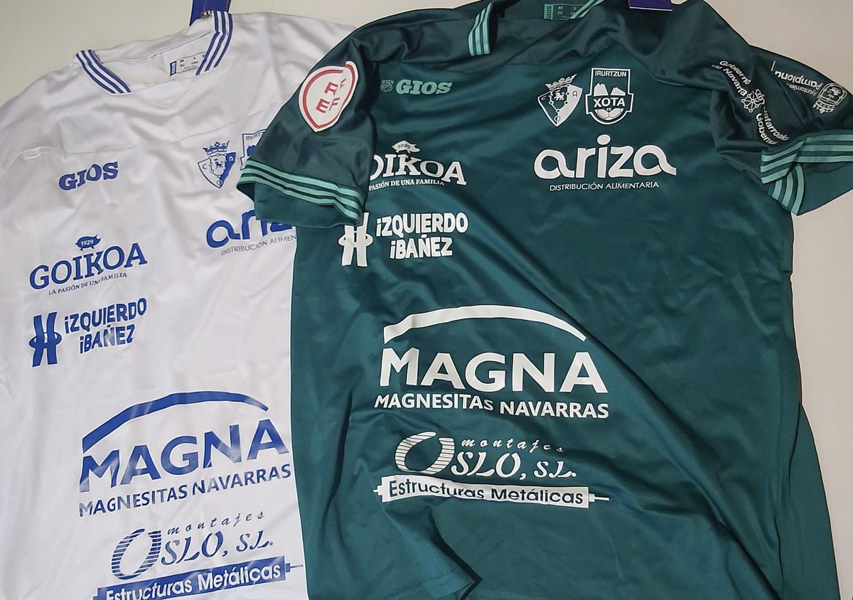 🛒 Este viernes compra en Anaitasuna tu ropa oficial @GiosTeamwear de #OsasunaMagna 

🤝 <a href="/futsalsakanaes/">futsalsakana.es</a> 

Camiseta blanca y edición limitada verde por 30 euros/unidad.

Sudaderas paseo: 30 euros

Pantalones de juego: 10 euros

🔗 xota.es/este-viernes-c…