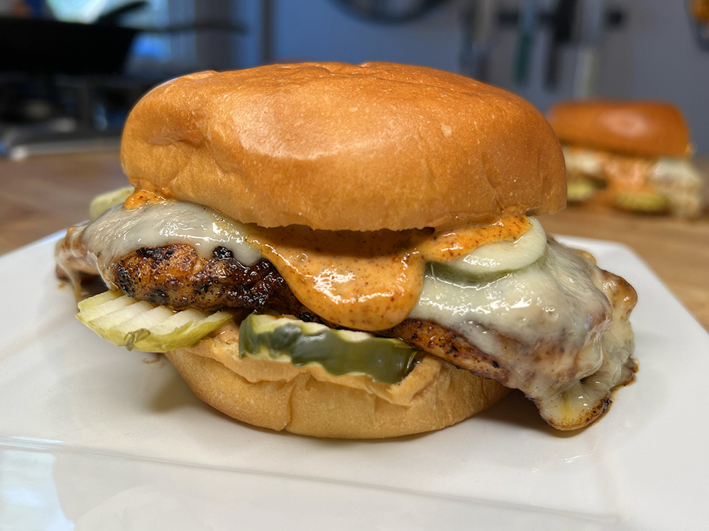 My own blackened chicken sandwich (Popeye’s copycat)