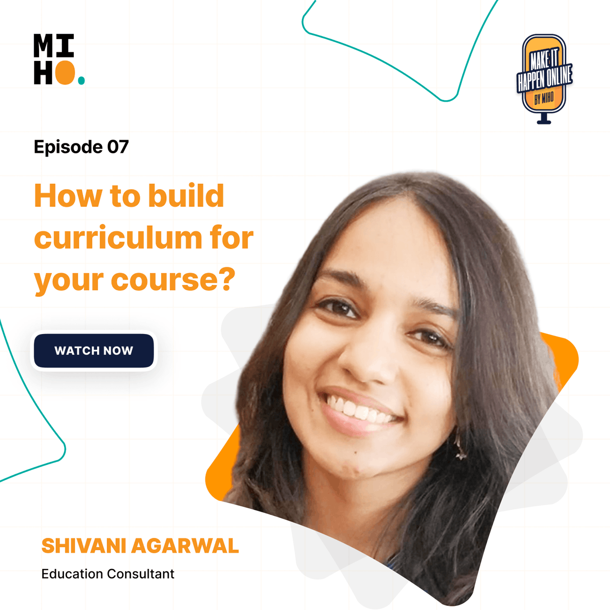 getmiho's tweet photo. Hi Folks,

We are out with a new episode of Make It Happen Online Podcast S1 by Miho.

In this episode, we are in conversation with Shivani Agarwal, who started her journey as a UPSC Aspirant but ended up contributing in making an impactful contribution to the Education space. https://t.co/7m1taDq4bV