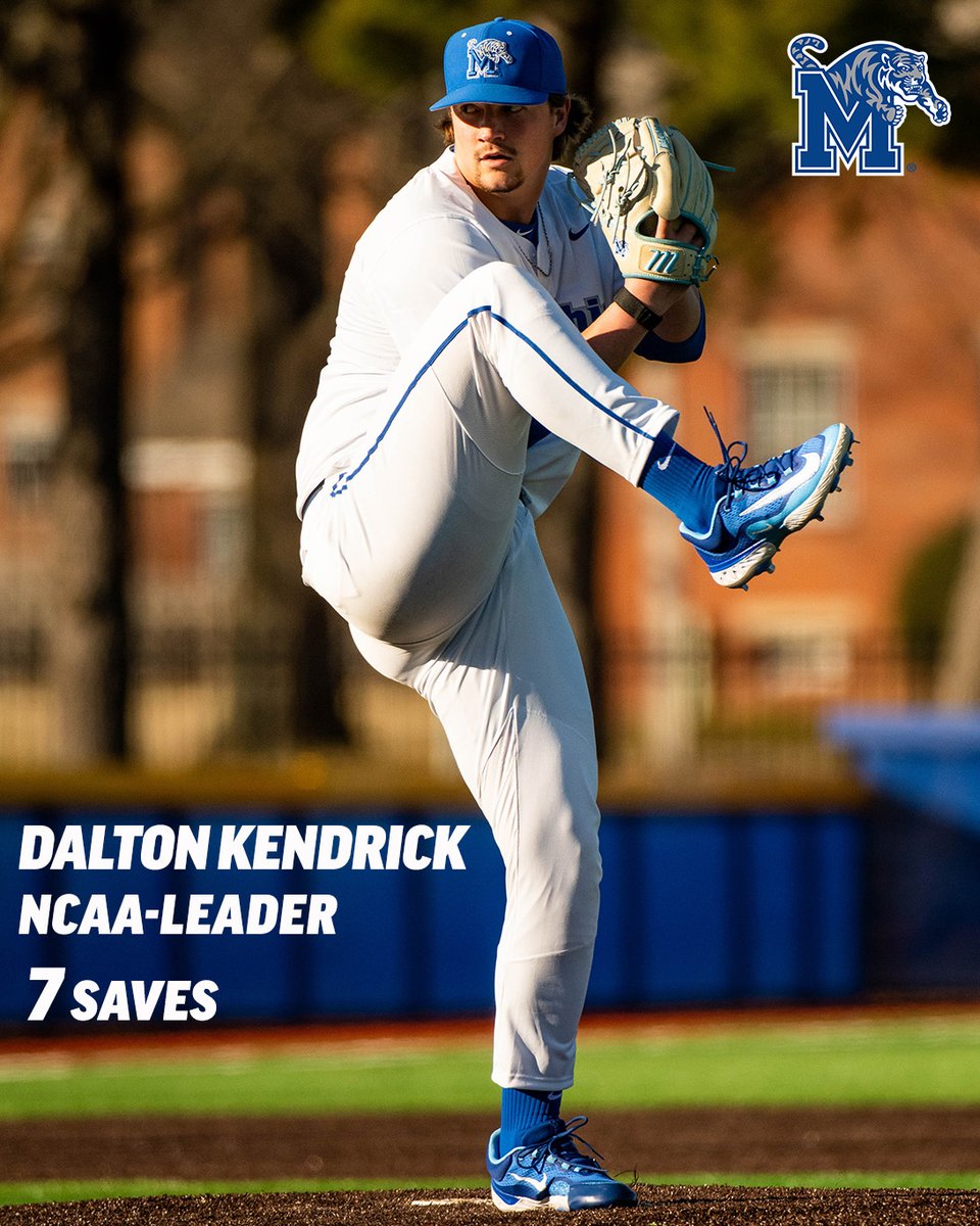 .<a href="/DaltonReedKend1/">Dalton Kendrick</a> ➡️ NCAA Leader in Saves (7)

Last night's save for Kendrick marked four in eight days for the 6-foot-5 southpaw 🔥

He sports a 2.57 ERA and has struck out 29 in 21 IP.

#GoTigersGo | #ICE