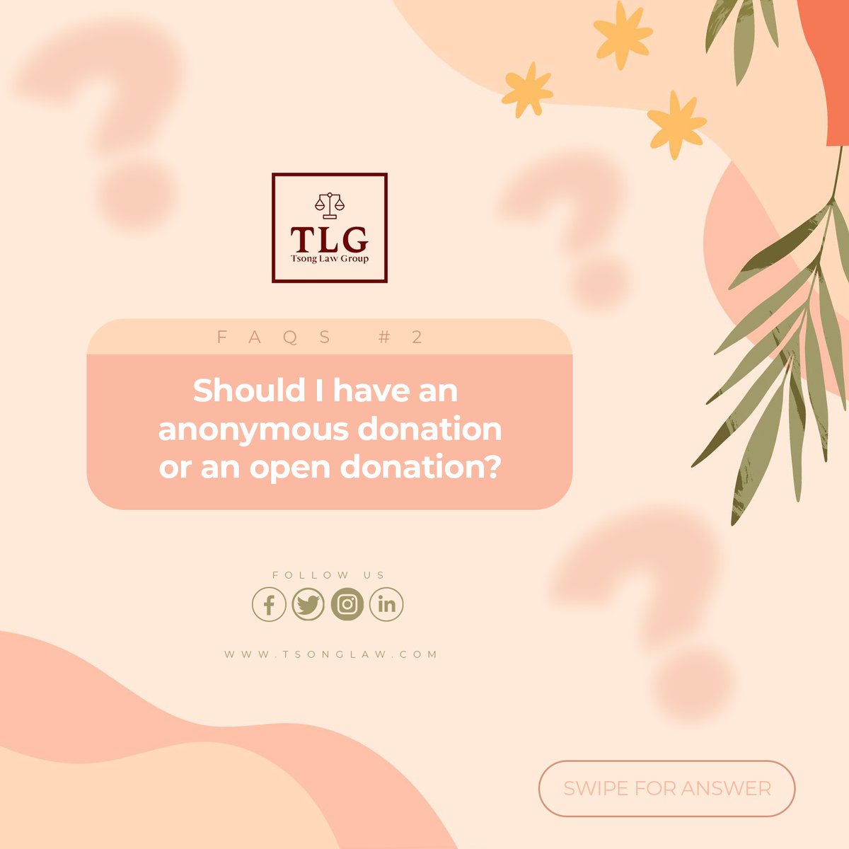 tsonglaw's tweet photo. This week, the attorneys of Tsong Law Group answers a frequently asked question in egg donation. Anonymous or known? Or somewhere in between? Swipe now for the answer!
#eggdonor #californiaattorneys #eggdonorlawyers #attorneysincalifornia #ivf #eggdonation #infertility #surro... https://t.co/wfowVSh8mS