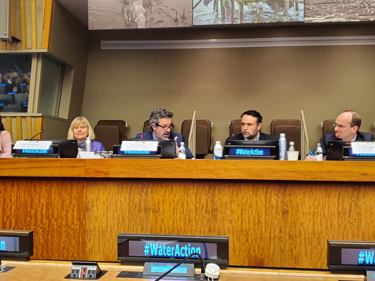 UNOceanDecade's tweet image. Live from #UN2023WaterConference💦 Julian Barbière✨#OceanDecade Global Coordinator: “ #Science has helped understand the sources of emerging #pollutants that end up in the #ocean and helped change inform wastewater management #policies on land&apos;. #WaterAction #GlobalGoals