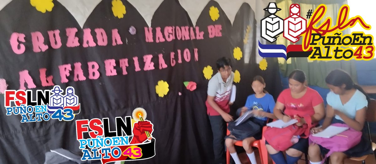 DiriambaD2's tweet photo. #Nicaragua
#fslnpuñoenalto43  // en ocasión  del 43 aniversario de la gran Cruzada Nacional  de Alfabetización en Nicaragua , en la escuela pública de San Gregorio se realizó conversatprip sobre la historia de la CNA. finalizando con un sociodrama por parte de los estudiantes https://t.co/XAcHJwfzzi