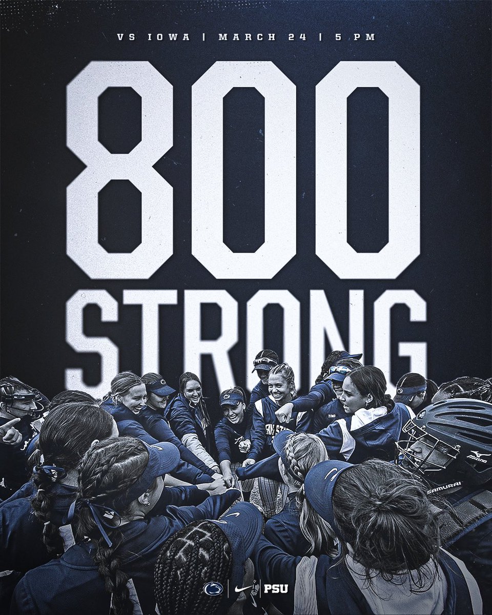 PennStateSB's tweet photo. Join us at Beard Field TOMORROW NIGHT for our 800 Strong game! First pitch is slated for 5 p.m.π΅βͺοΈ
Read the full weekend preview for our @B1Gsoftball opening series against Iowa here: https://t.co/hhcP7ar9Pk
#WeAre https://t.co/IoLmtplVqP