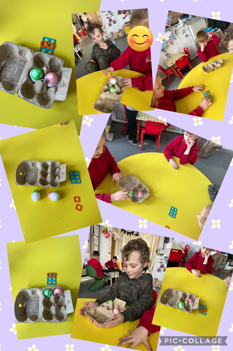 BubsyTownhill's tweet photo. #tcsyear1 problem solving today! How many different ways can you sort 2 eggs in an egg box? π₯ We worked together to solve the problem! We used numicon to help us to! π₯° #THCMN https://t.co/Rkm4EAG1Ky
