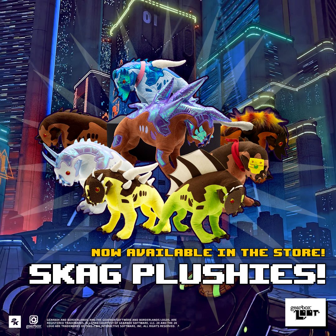 Gearbox Loot on Twitter: "Borderlands Skag plush are available to buy ...