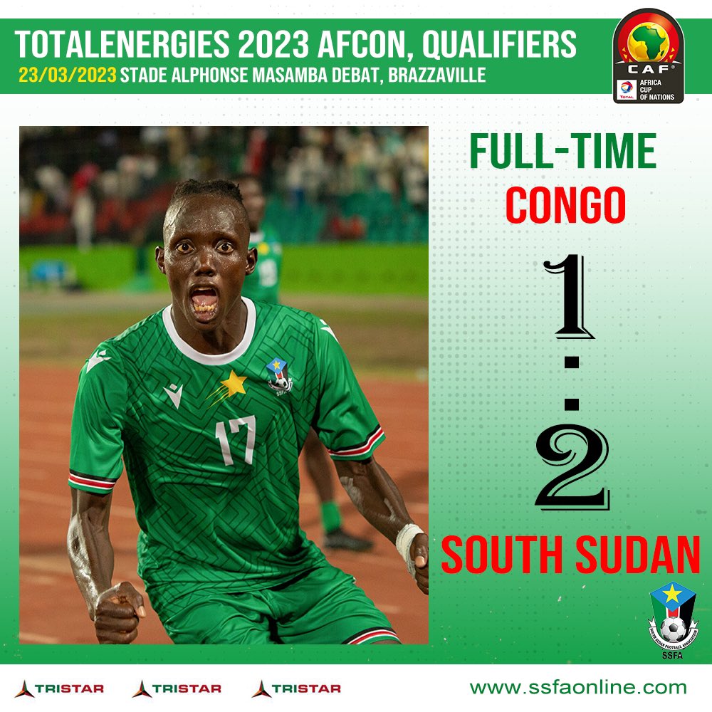 Massive win for #SouthSudan! Couldn’t be more proud.