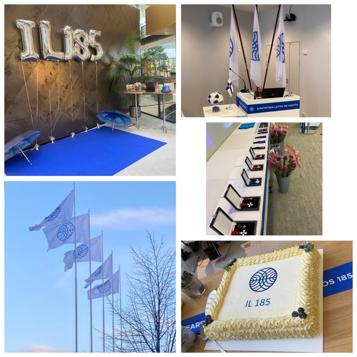 JOANNASaarinen's tweet photo. Ilmatieteen laitos @ilmatiede @meteorologit vietti 185. vuosipäiväänsä tänään Kansainvälisenä Maailman ilmatieteen päivänä #WorldMeteorologicalDay2023 🌍🌎🌏☀️⚡️🌤️⛅️☁️🌧️⛈️❄️🪐🌥️🌪️🌊 https://t.co/rlohU1NDMs