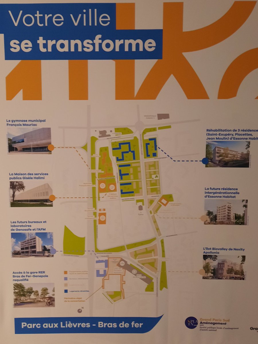 VilledEvryCourc's tweet photo. Le quartier Parc aux Lièvres-Bras de Fer est en plein travaux et on en parle avec les habitants venus nombreux s'informer sur les transformations du quartier avec @grandparissud #EssonneHabitat #SPLAINGrandParisSudAmenagement @beaudetstephane #genosafe #Tzen4 à #MSPGiseleHalimi https://t.co/g0Ybu2TaaC