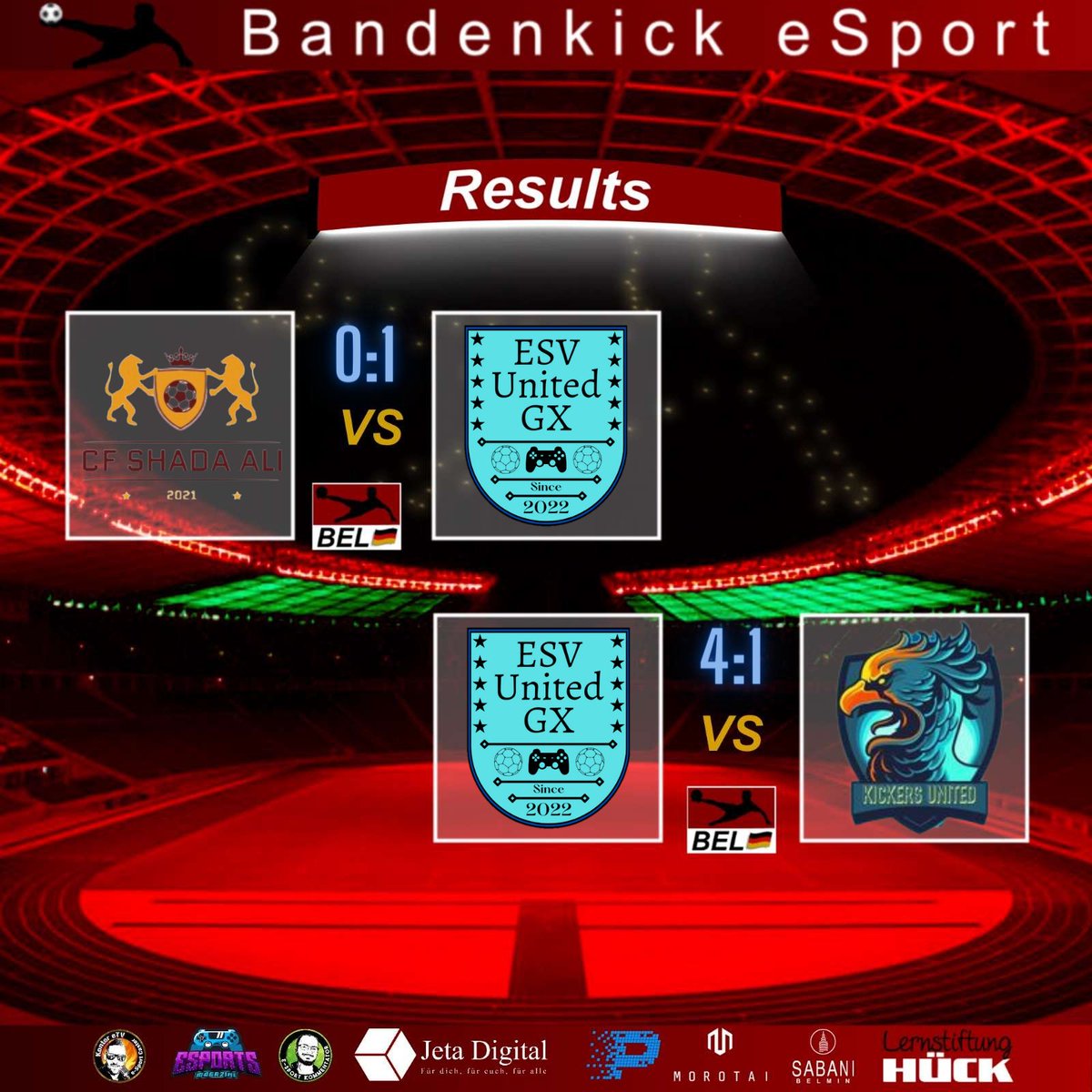 Wir sind wieder da!
<a href="/bandenkick/">Bandenkick</a> 
<a href="/lernstiftung/">Lernstiftung Hück</a> 
<a href="/MagazineClubs/">eSports Magazine Pro</a>