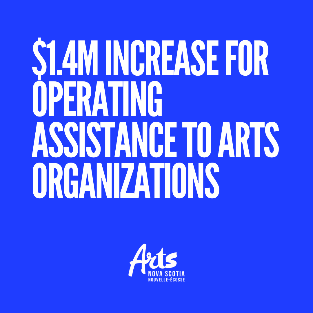 The 2023-24 provincial budget includes an increase of $1.4 million to Arts Nova Scotia’s Operating Assistance to Arts Organizations.

Sign up for email updates from Arts Nova Scotia to receive more details as they become available: mailchi.mp/f550e0dd0307/a…