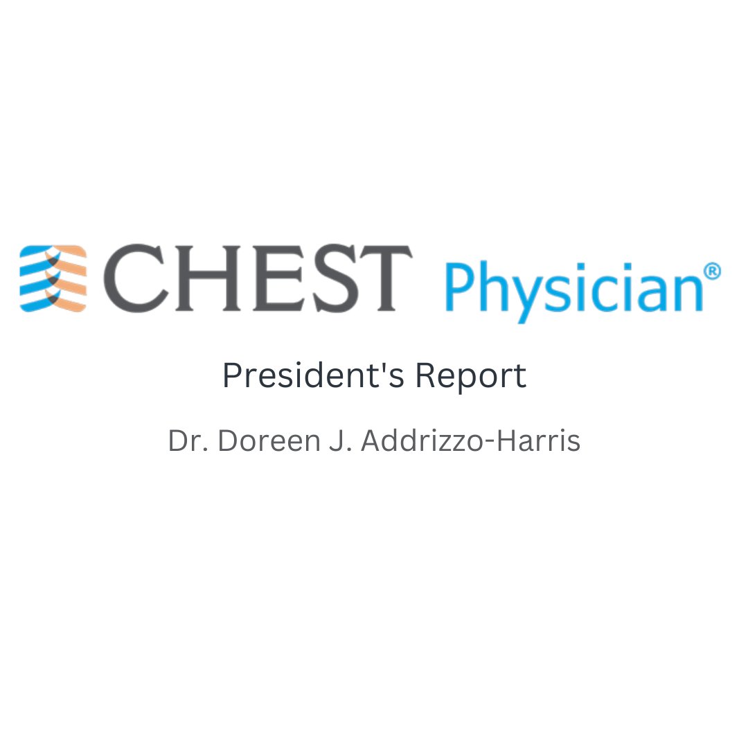 As medical professionals, each of us plays an important role in the future of medicine. Read about how to utilize CHEST to support medical students, residents, and fellows in my #CHESTPhysician President's Report: mdedge.com/chestphysician…