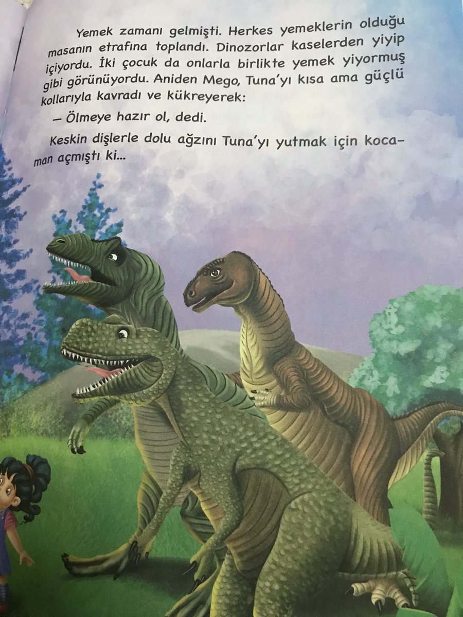 Keşke bu hassasiyeti yayınladığınız kitapta da görseydik
İnternetten aldık okumaya başladık ve kitabı okuyamadan bıraktık dinozorlar çocukları öldürmekten bahsediyor onları yemeyi düşünüyor çocuğa ölmeye hazır ol diyor
Bu mu sizin çocuk kitabınız bu mu sizin hassasiyetiniz