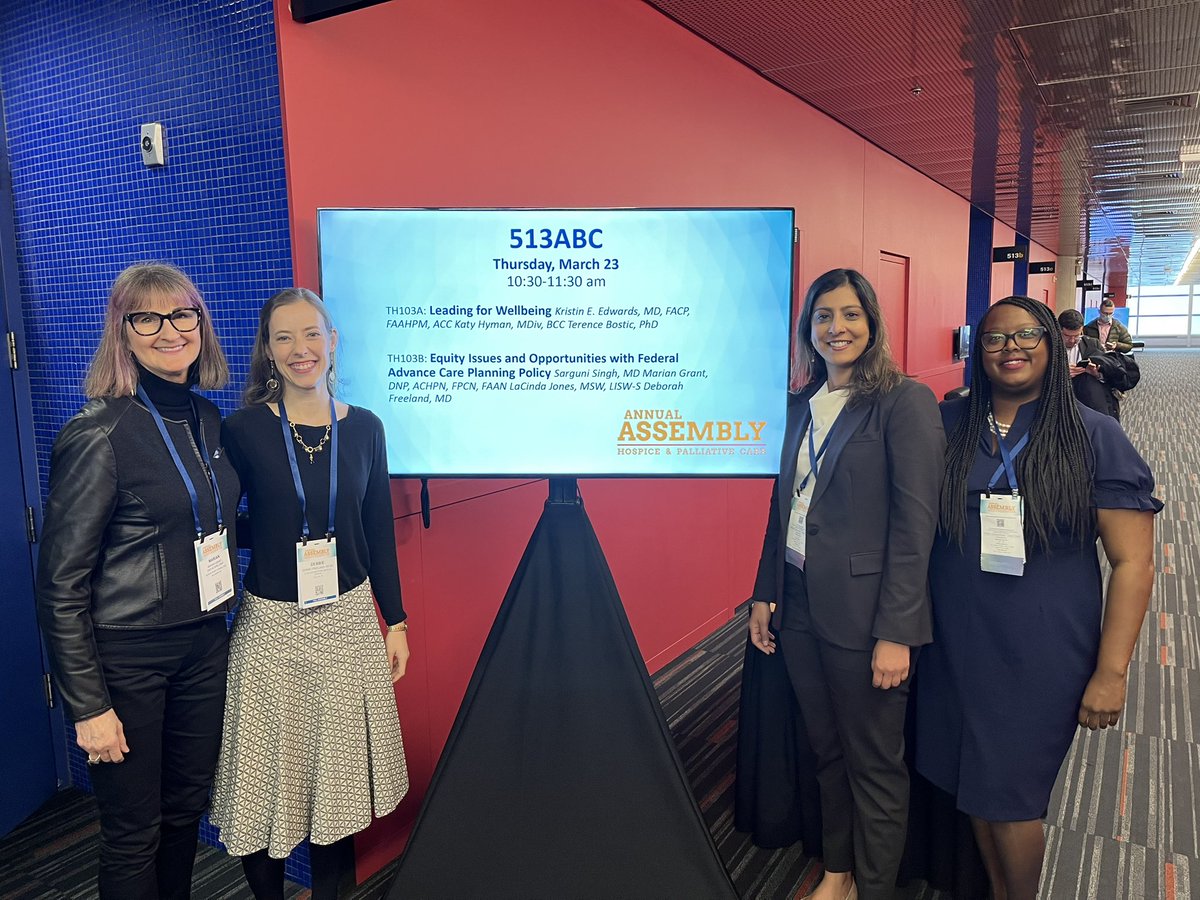 Deborah Freeland (@debfreelandmd) on Twitter photo Excited to be at my first AAHPM meeting! Was wonderful to present on equity issues at the policy level for advance care planning with my fabulous Health & Aging Policy co-fellows. #hapc2023 <a href="/HAPFellows/">HAPFellows</a> <a href="/nursemarian/">Marian Grant</a> <a href="/Lacinda86/">LaCinda Jones</a> <a href="/SarguniSingh/">Sarguni Singh, MD</a> Excited to be at my first AAHPM meeting! Was wonderful to present on equity issues at the policy level for advance care planning with my fabulous Health & Aging Policy co-fellows. #hapc2023 <a href="/HAPFellows/">HAPFellows</a> <a href="/nursemarian/">Marian Grant</a> <a href="/Lacinda86/">LaCinda Jones</a> <a href="/SarguniSingh/">Sarguni Singh, MD</a>