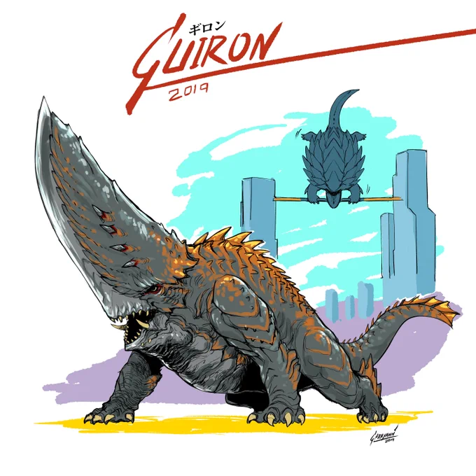 I've done tweaks a bit of my '19 designs to be much more closer looks with Rebirth version. And I've wonder if the 5 kaijus is also the rebirth of Showa as well #Garayann#ガメラリバース #gamera_rebirth #fanart #ガメラ 