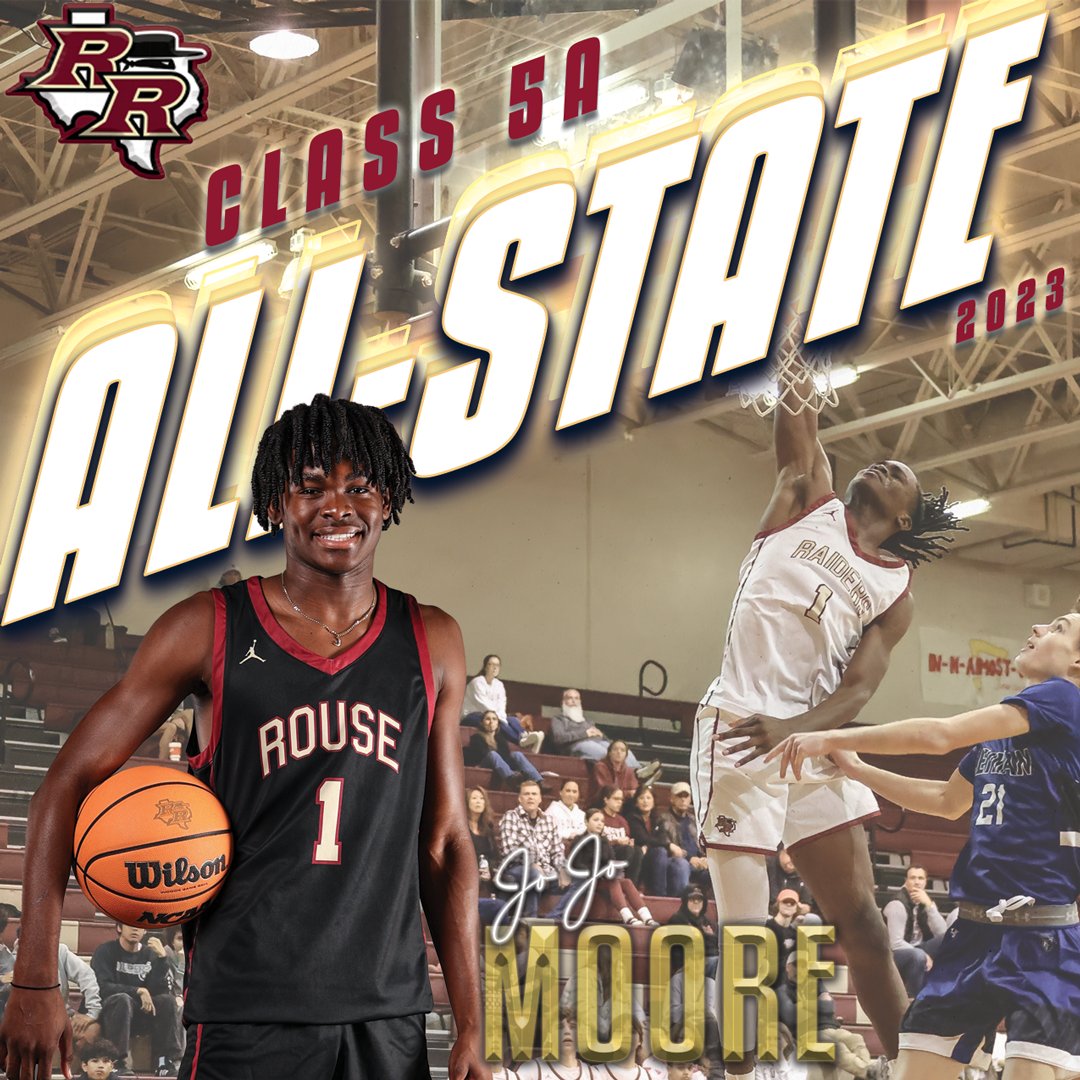A2ZSportsMedia's tweet photo. Congratulations to Jo Jo Moore of @RouseBasketball on his selection to the Class 5A All-State team. Well deserved! @CoachKrause @CoachSainz https://t.co/uf8ScYqkX3
