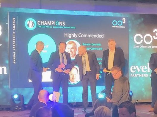 Whoop whoop! Congratulations to our Trustee @MauriceMulvenna who was highly commended at the #co3awards - well deserved @CO3updates and in good company with Eamonn Connolly @BolsterCom