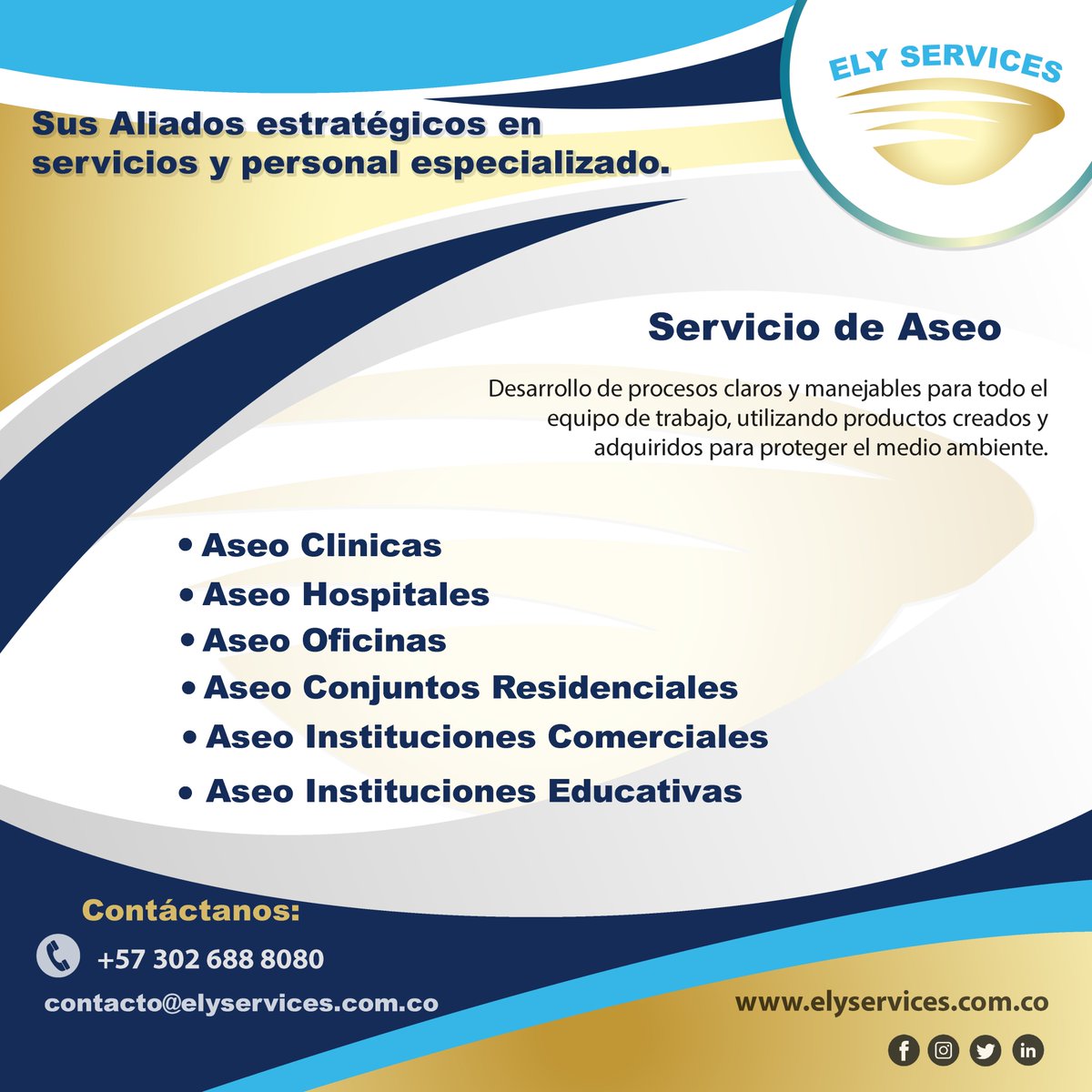 elyservices_'s tweet image. Servicios de limpieza por días para Bogotá :
✅Aseo Clinicas - Hospitales
✅Aseo Oficinas - Locales
✅Aseo Instituciones Educativas
✅Aseo Conjuntos Residenciales
✅Aseo Centros comerciales - GYM

#limpieza #aseo #cleaning #cleaningservice #cleanhome #ElyServices