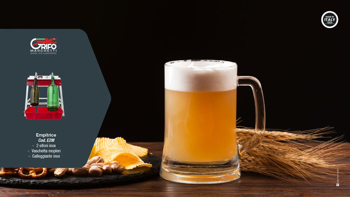 Grifo_Marchetti's tweet photo. Qualità, sostenibilità e bontà sono le parole chiave del business di Grifo Marchetti, che da anni si occupa di supportare i piccoli produttori. Scopri tutti i nostri prodotti per una birra artigianale, come la nostre empitrici! 🍻 
https://t.co/GyyhugDp6W 

#birra #CraftBeer https://t.co/s3MWcjXZpD