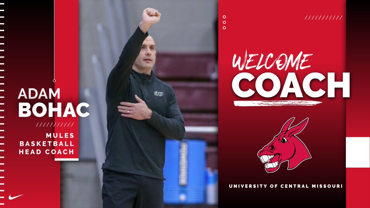 Adam Bohac has been named the 25th head coach in @UCMMBB history! Welcome to the University of Central Missouri and Warrensburg community, Coach Bohac! 📝 | bit.ly/40uIYg9 #teamUCM