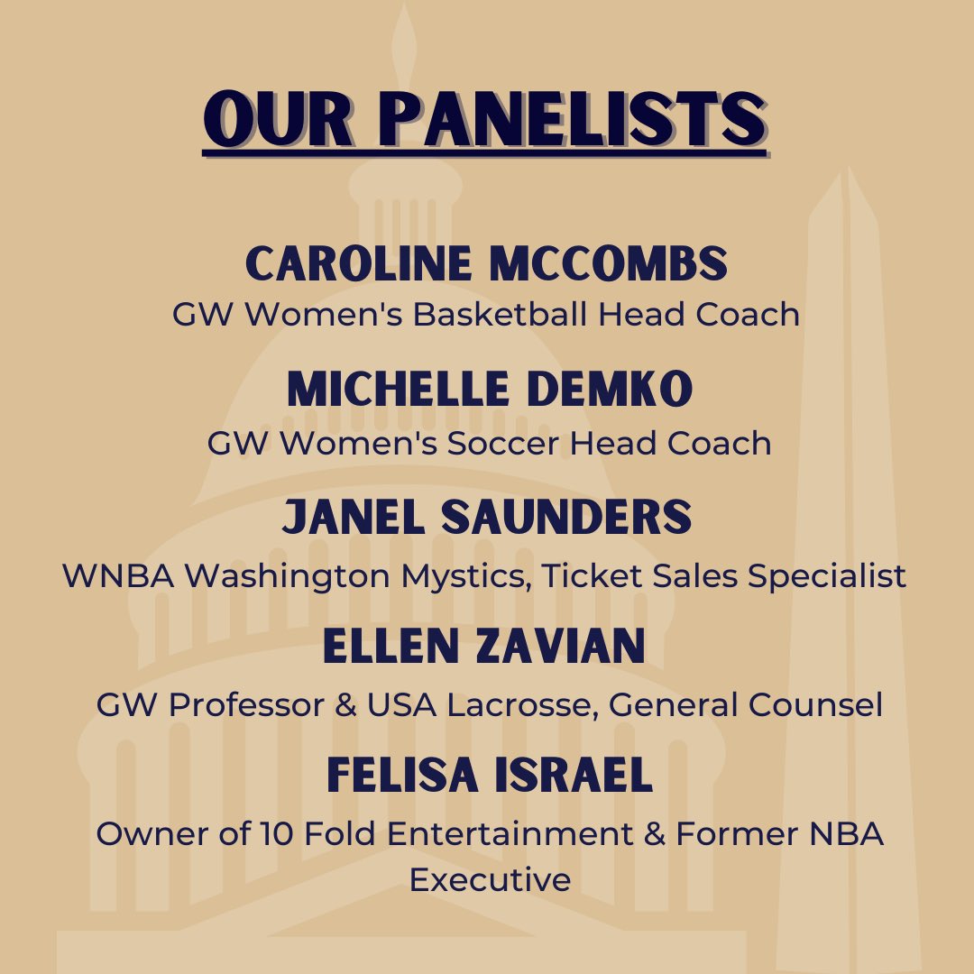 Join us next Wednesday in the University Student Center and hear from an incredible set of panelists!!