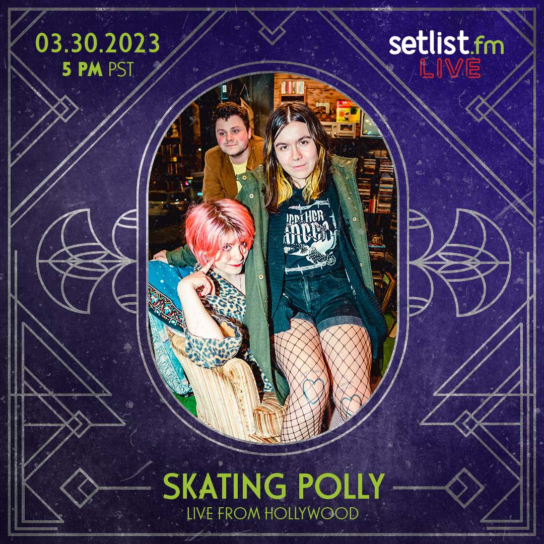 We're going LIVE. Introducing the first ever #SetlistLive from our studio in Hollywood with <a href="/SkatingPolly/">Skating Polly</a>. Tune in to their performance 3/30 5PM PT  sls.fm/whCh