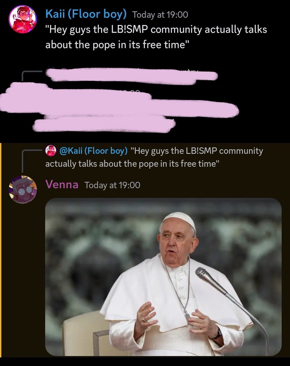 discardedsmp's tweet photo. BREAKING NEWS: The lunchbox people talk about the Pope and where they live a bunch https://t.co/zsZfW8Un8z
