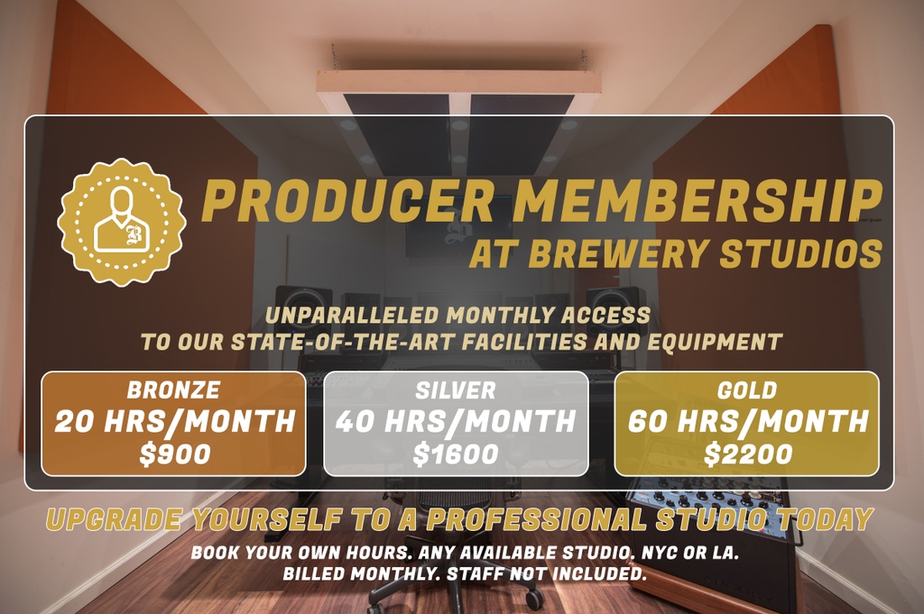 BreweryStudio's tweet photo. Looking for a professional recording studio to elevate your music production to the next level? Look no further than the Brewery Studio’s Producer Membership! Check out our Instagram to find out more information! https://t.co/BxPiELQ18g