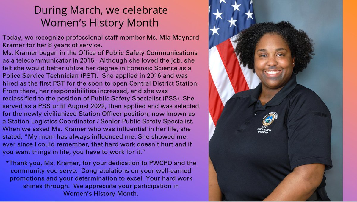 Prince William County Police Department on Twitter "During March, we