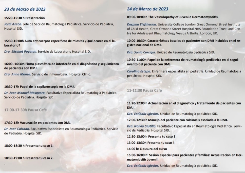 SJDLaboratori's tweet photo. Molt contents de participar en el Curs #Dermatomiositisjuvenil dirigit per @AntonJordi68 i Estíbaliz Iglesias, referents internacionals en la matèria. Elisabet Poyatos, especialista en #immunologia de #laboratori, ha parlat dels autoanticossos específics. https://t.co/Lp9KOWMU3s