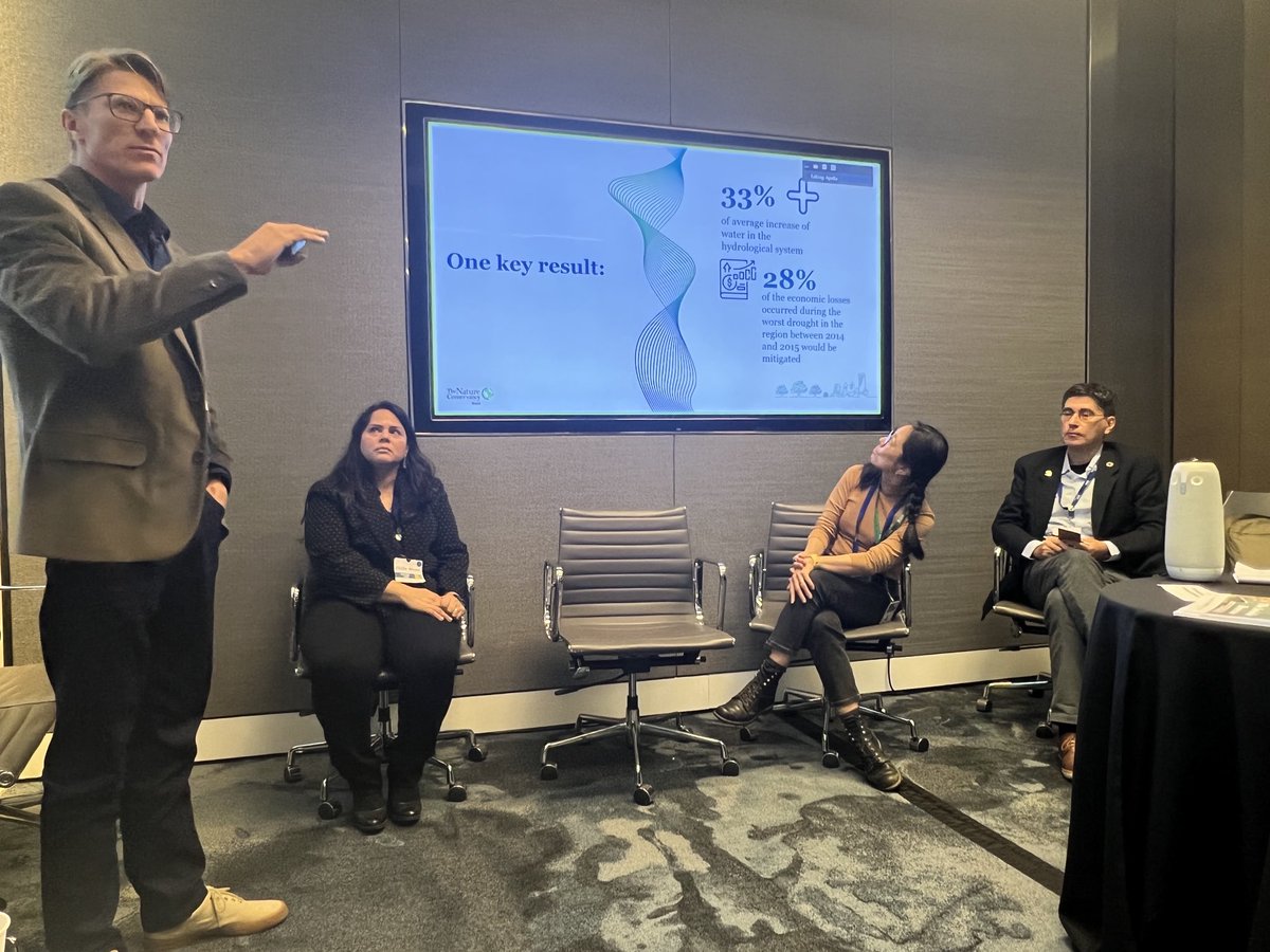 dshemie's tweet image. ⁦@TNCBrasil⁩ share major new findings at UN Water Conference: 33% ave increase in water from watershed conservation in Cantareira System … call for #sciencebased policy