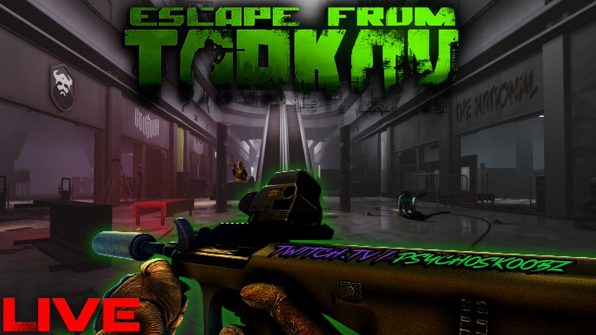 PsychoSkoobz's tweet photo. LIVE!!!

Taskin' out on @tarkov &amp; slammin' out the D&amp;B!!

Fuelled by @DrinkWraith 

https://t.co/9CsoVqMDgK

#JoinTheCult #RaveShack #EscapefromTarkov 
@bstategames https://t.co/BeXLiR1JNe