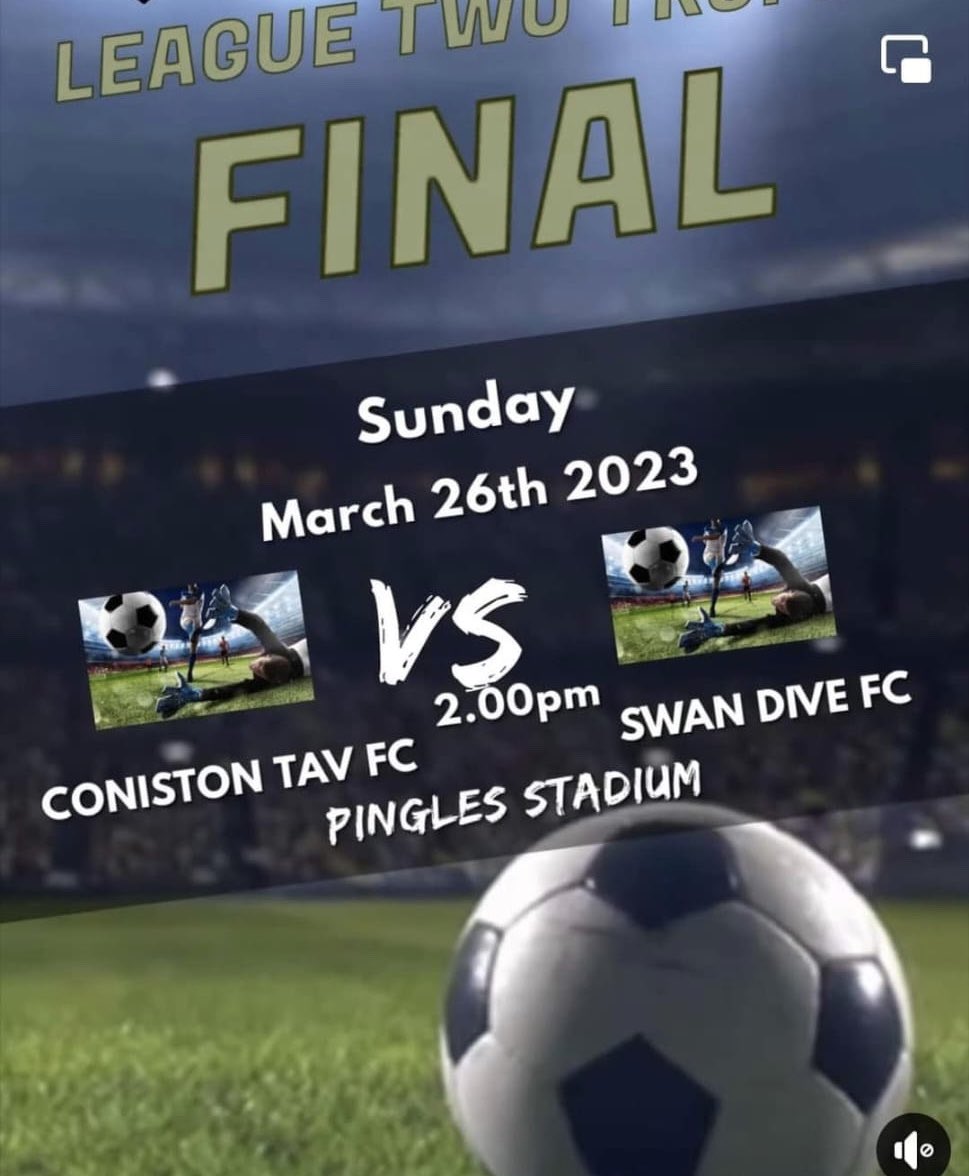 coniston_fc's tweet image. Cup final this Sunday vs Swan Dive FC at The Pingles Stadium

2pm kick off if you fancy coming to support the lads!

#UTC