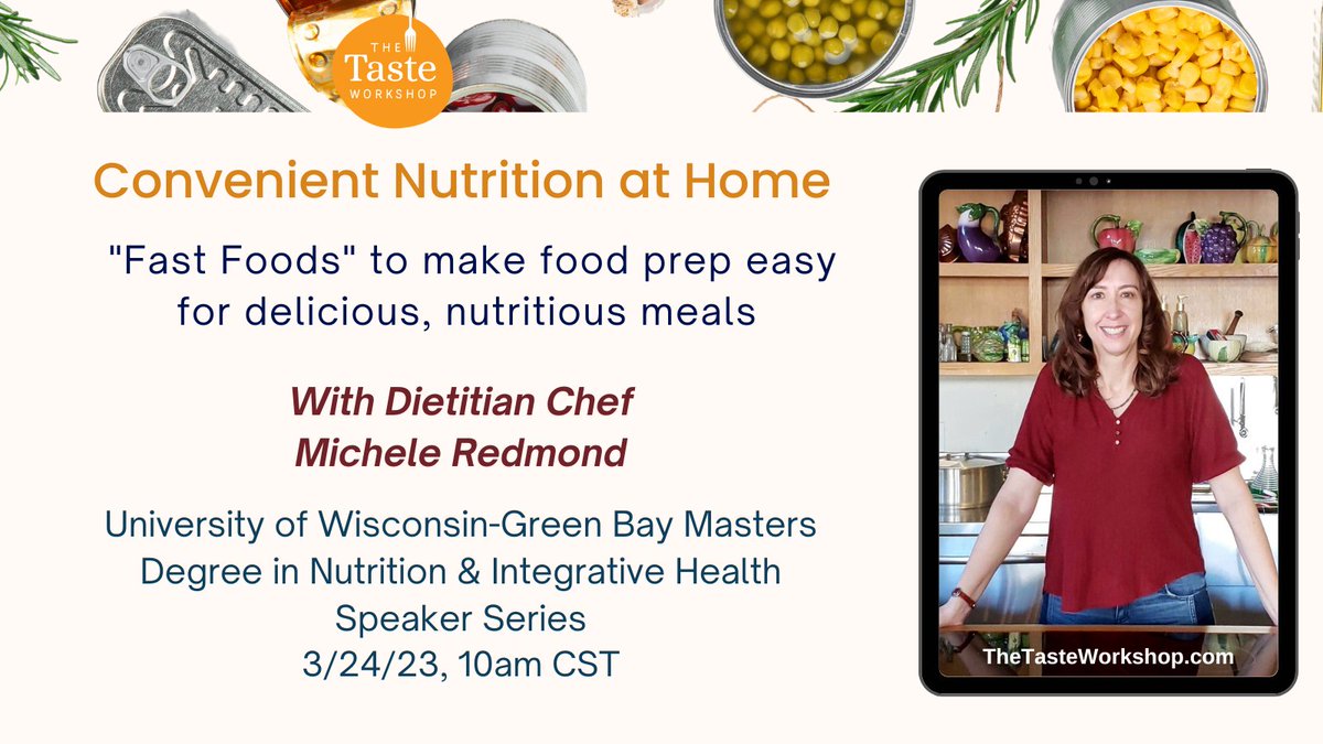 Connecting with smart nutrition-health professionals and students <a href="/uwgb/">UW-Green Bay</a> adds extra zing to my day. Looking forward to talking about dropping "processed" in favor of convenience &amp; reducing barriers to home food prep. <a href="/eatrightwisc/">WAND</a> uwgb.edu/ms-nutrition/s…