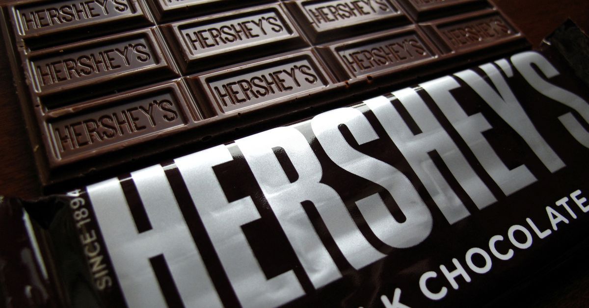 Reuters's tweet photo. Hershey looking to remove lead, cadmium from chocolate -CFO https://t.co/TsHULIJAI4 https://t.co/2b4wzogDS4