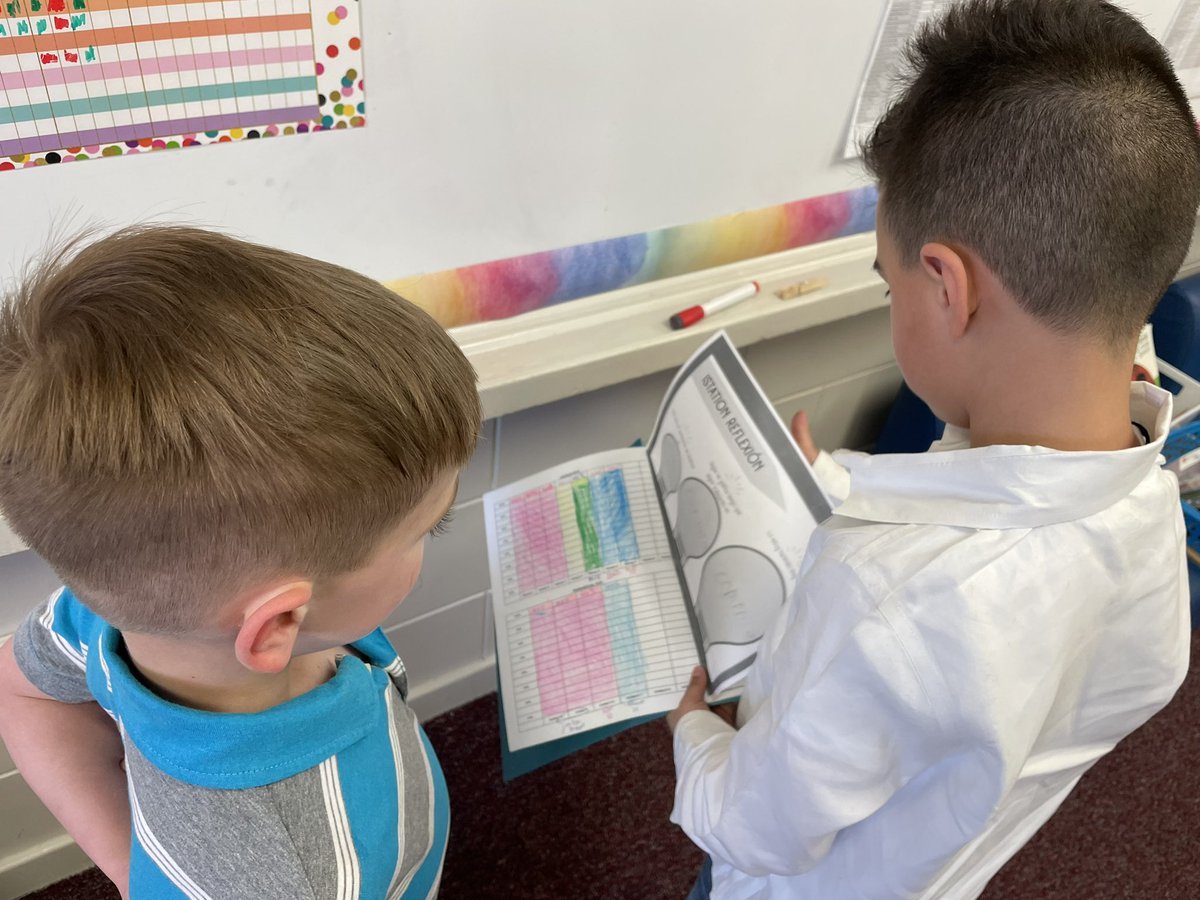 Data talks happening between students! A kindergarten friend popped into a first grade classroom and was invited to discuss data and he was all in. Great job <a href="/SoniaMVelicias/">Sonia Martin</a> and @SaenzShadiana for building collaborative learners. <a href="/PeaseMustangs/">Pease Elementary</a> <a href="/ECISDblendED/">Ector County ISD Blended Learning</a>