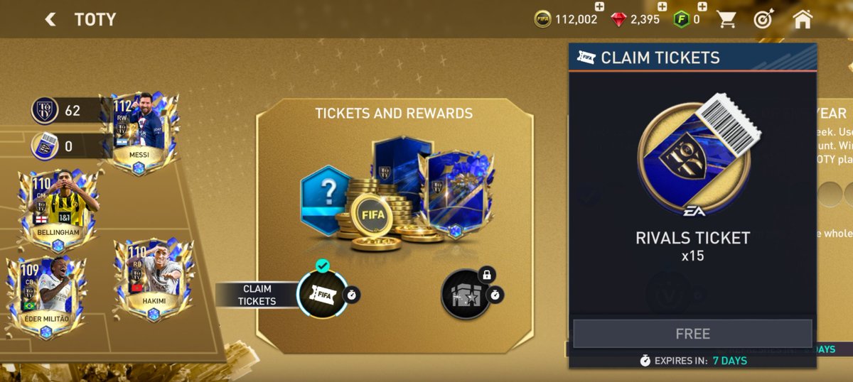 WassupNiki16's tweet photo. @EASPORTS 
what is this glitch in fifa mobile?
i did not receive the tickets for the matches but it is showing that i alrdy issued it.
happened to some of my friends earlier 
please fix these https://t.co/G15VXTTKRK