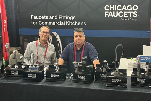 Today is the last day of #RFMA2023! It's been a great show! Just a few more hours to stop by Booth 101 to talk to Pat and Nate about Chicago Faucets #FoodService products. Can't make it? View the product here: bit.ly/3T2VqBe 
#prerinses #bottlefillers #potfillers