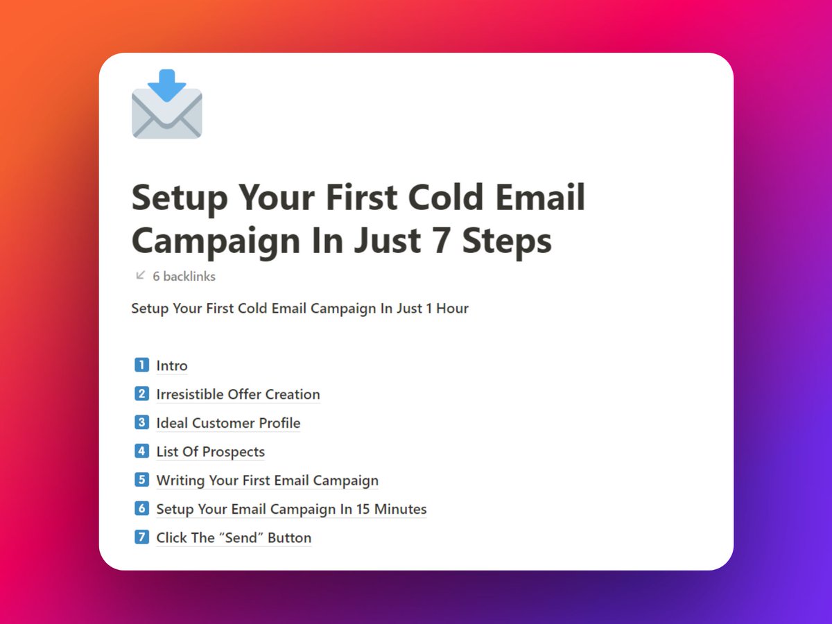 James Ebringer (@jamesebringer) on Twitter photo I just created a FULL guide to set up a SUCCESSFUL cold email campaign in just 7 STEPS
This can possibly GENERATE you $25,000/month in ONLY 60 DAYS
And for the next 24 hours, it's FREE!
To get it, just:
1. Follow me <a href="/JamesEbringer/">James Ebringer</a>
2. RT this tweet
3. Reply "SEND" I just created a FULL guide to set up a SUCCESSFUL cold email campaign in just 7 STEPS
This can possibly GENERATE you $25,000/month in ONLY 60 DAYS
And for the next 24 hours, it's FREE!
To get it, just:
1. Follow me <a href="/JamesEbringer/">James Ebringer</a>
2. RT this tweet
3. Reply "SEND"