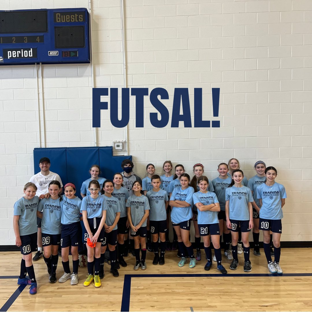 We ended our futsal winter program this past weekend. Ela will be hosting more futsal sessions in the summer starting in July. Great way to beat the heat in the A/C’d gym and increase players’ technical ability by learning to control the ball on a fast surface. See you there!
