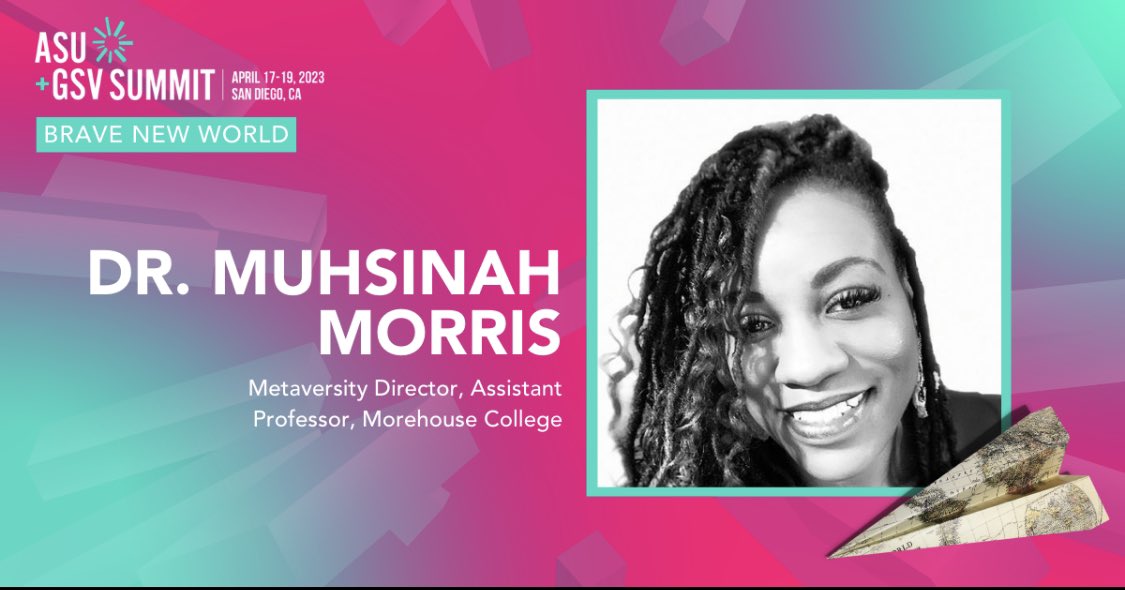 drmuhsinah's tweet photo. Bringing the Metaverse to Higher Education Panelist
@asugsvsummit 
#ASUGSVSummit 
#metaversivelearning
#opportunisticreality https://t.co/PmfyYARXjY