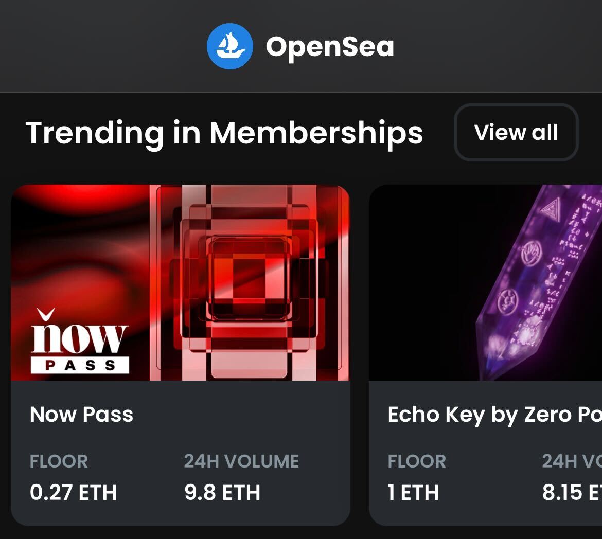 nowmedia's tweet photo. .@thenowpass has entered the top 10 trending on OpenSea 📈🔥 https://t.co/YldFT8vBZ9
