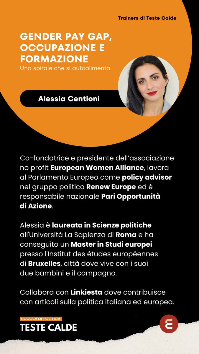 equALL_eu's tweet photo. Nella seconda giornata dell'evento "Teste Calde" ci dedicheremo ai settori e alle misure politiche in cui mettere in pratica, misurare, budgetizzare la parità di genere.
Ecco alcuni dei nostri ospiti! Visita il nostro profilo Instagram per conoscerli tutti.
#equall #testecalde https://t.co/1X47bB38BP