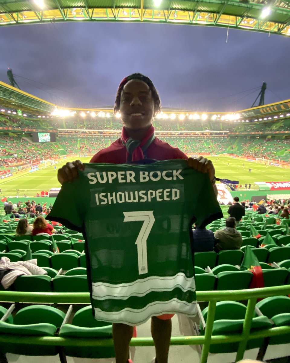 Welcome to the GOAT’s first house: <a href="/ishowspeedsui/">Speed⭐️</a> 🐐🟢⚪️

SUUUUUUUIIIII #SportingCP